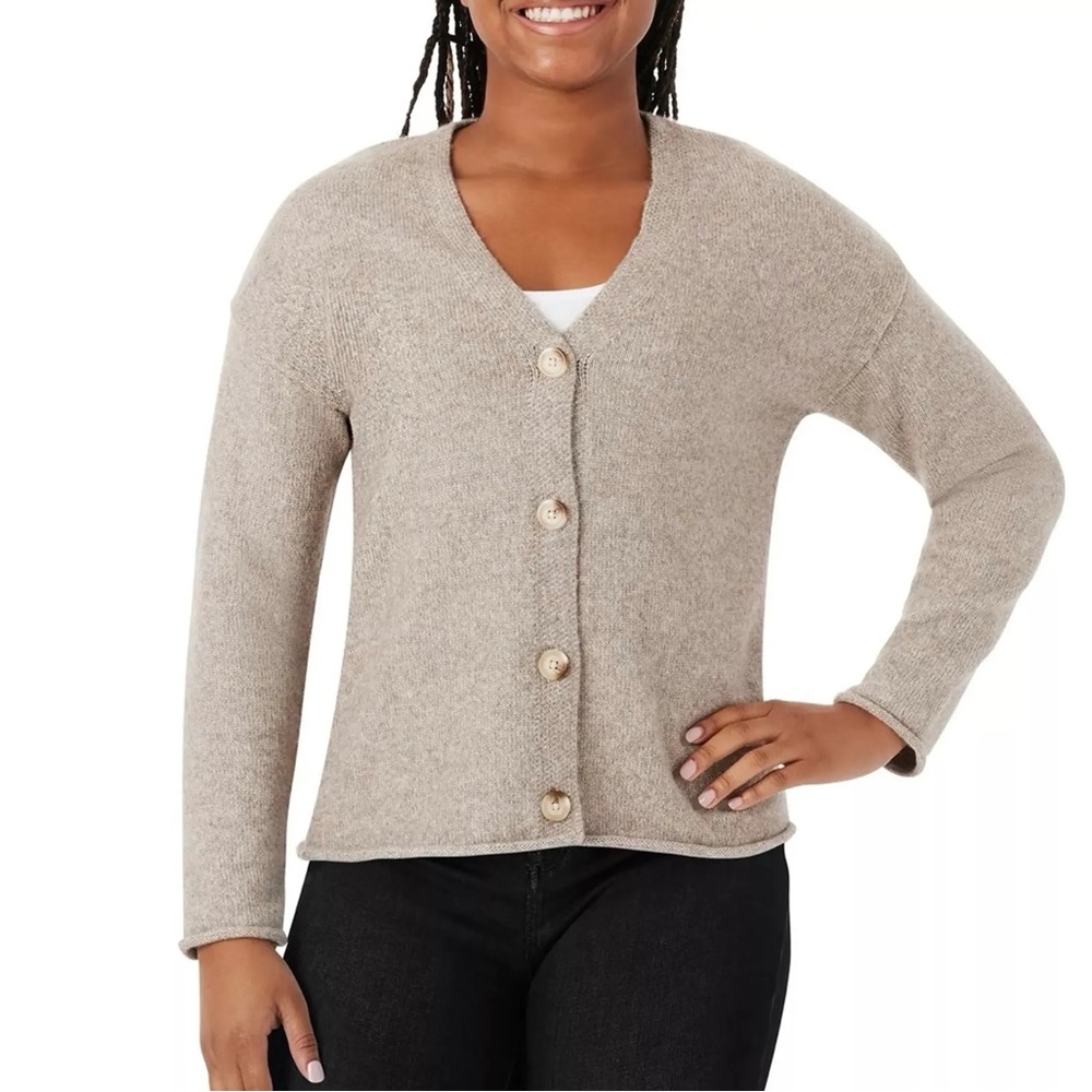 Women's Beige Cardigan Sweater G